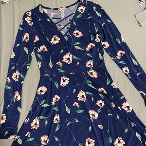 Long sleeve floral dress